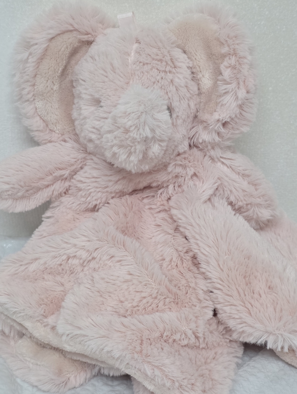 Oobles Danbar Pink Elephant Baby Security Blanket Lovey Rattle Plush Soft